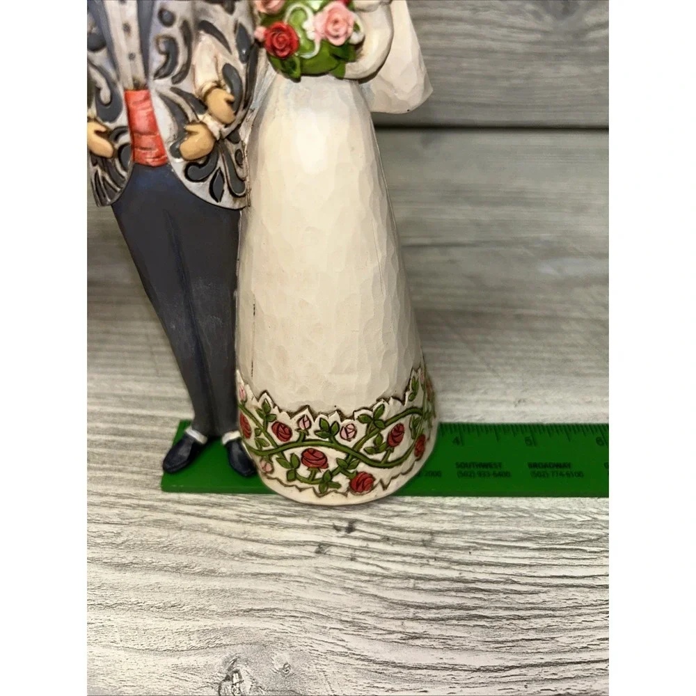 JIM SHORE HEARTWOOD CREEK WEDDING CAKE TOPPER LOVE MARRIAGE I DO BRIDE GROOM E4